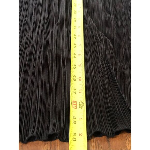Vintage Connected Woman Black Ruffled Pleated Dress SZ 22W - Picture 9 of 13